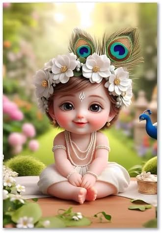picture-creations-bal-gopal-baby-krishna-poster-12-x18-inches