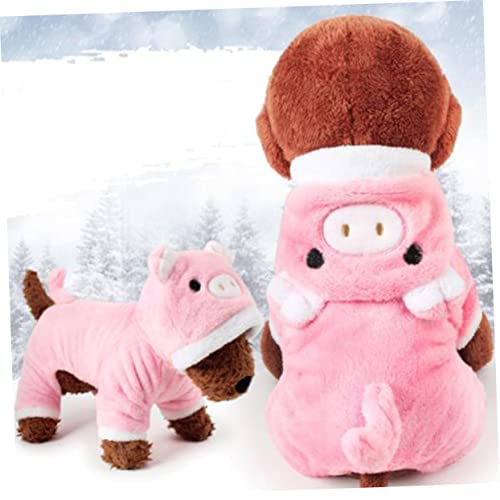 Disfraz de cerdito rosa para perros y gatos XS miniatura 3