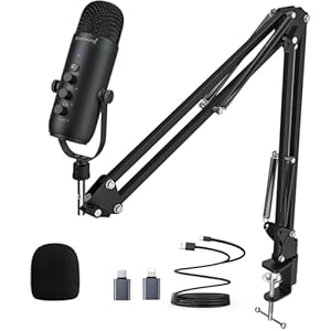 Zealsound K66 USB Kondensator Mikrofon mit Arm