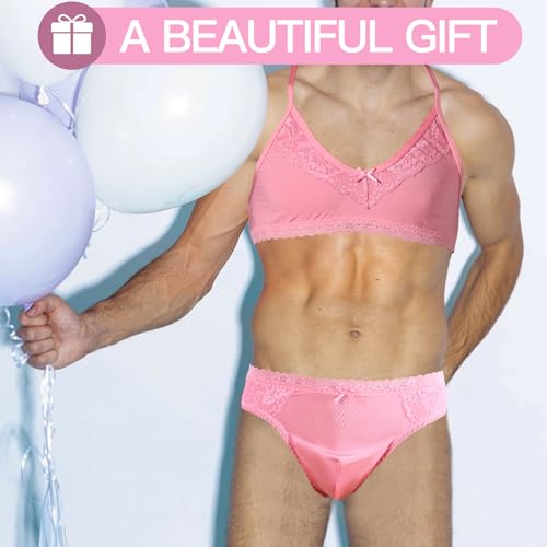 Lingerie Set For Men, Sexy Bra And Underwear G String Exotic Man GayPanty, Sissy Panties Femboy,4