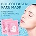 QuasiBio Collagen Face Mask Overnight, Korean Collagen Face Mask, Collagen Deep Hydrating Mask Hydrogel Sleeping Mask, Pore Minimizing, Improve Elasticity (1 Box/4Pcs)
