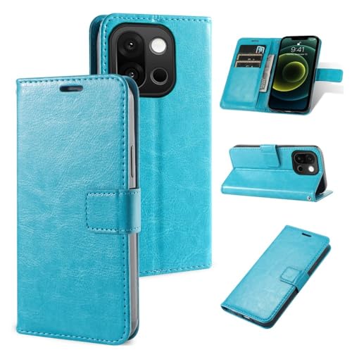 Étui clapet OnePlus 13 5G bleu clair avec porte-cartes