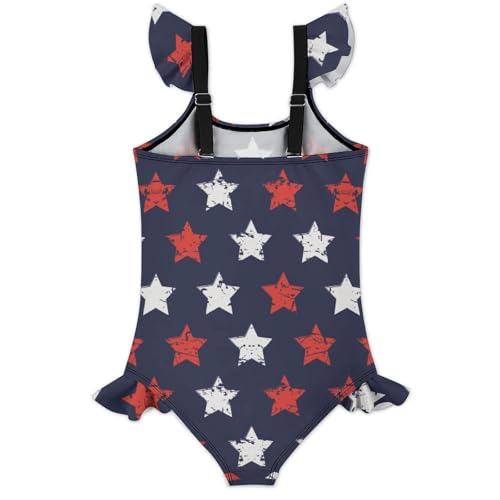 Image of Girls One Piece Swimsuit Lovely Cute Animals Ruffles Swimwear Bathing Suits 3-12 Years