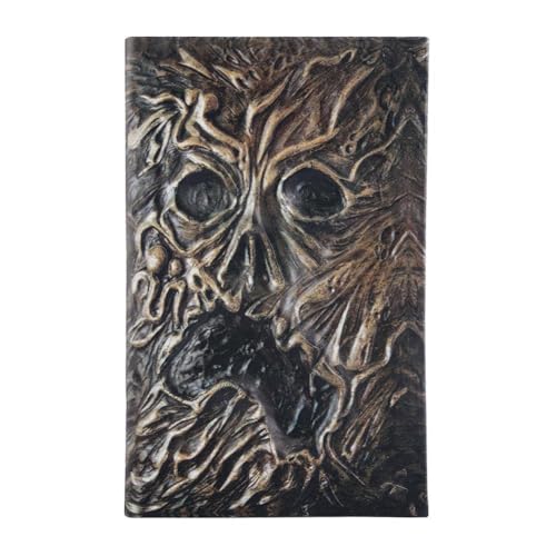 ヴィンテージ ネクロノミコン アートブック – ダークマジック 召喚スペルブック 人工皮革カバー付き、儀式用祭壇とホームデコレーションに最適な 25 ページの手作りコレクターズアイテム