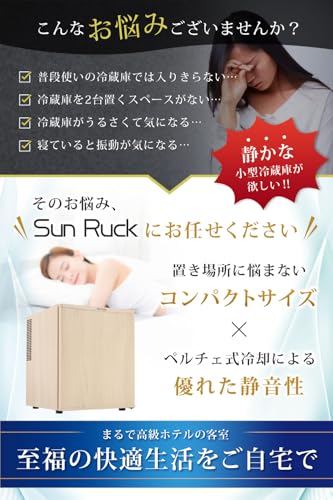 SunRuck 冷蔵庫 48L ナチュラルウッド SR-R4805V2-NWDサムネイル3