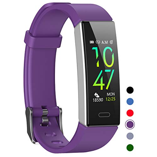 Mgaolo Fitness Tracker,Waterproof Activity Tracker with Blood Pressure Heart Rate Sleep Monitor for Android and iOS,Sport Modes Health Fit Smart Watch with Pedometer for Fitbit Men Women Kids Purple