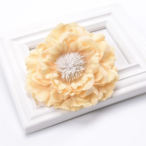 Alzapaños de cortina OUdini con diseño de flores artificiales tridimensionales, pack de 2 2
