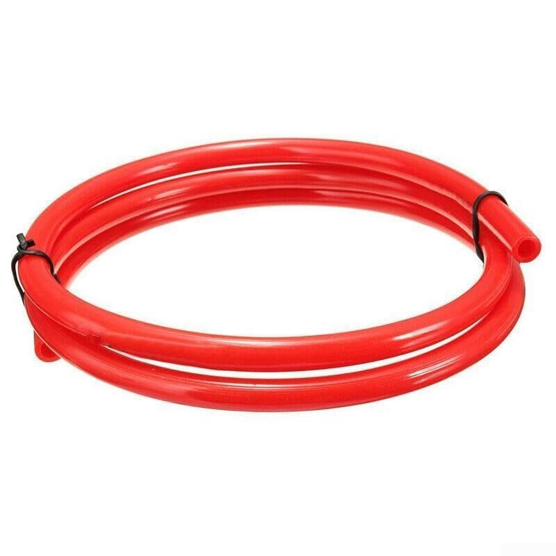 Red Motorcycle Fuel Line Hose, 1 m Length, 5 mm ID x 8 mm OD, High-Temperature Resistant & Flexible Oil Delivery Pipe for Motorbike Fuel Systems
