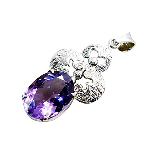 Pendentif en améthyste de guérison et argent sterling pour femme