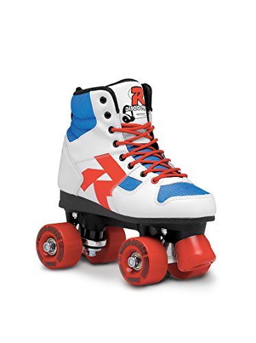 Roces Modèle Disco Palace Roller Skates, Patins à Roulettes, Quad Rollers, pour Femme et Homme, Mixte, Blanc / Noir