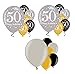 Produktbild Feste Feiern Geburtstagsdeko 50. Geburtstag I 18 Teile Luftballon Deko-Set Gold Schwarz Silber metallic Party Happy Birthday Jubiläum 50