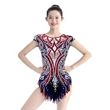 Maillot De Gimnasia Rítmica Sin Mangas For Niñas Y Mujeres, Traje Profesional Personalizado For Competición Y Rendimiento.(S)