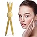 Charme Princesse Eyebrow Ruler Stainless Steel Tattoo Eyebrow Stencil Ruler Three-Point Positioning Permanent Makeup Eyebrow Measuring Symmetrical tool(Gold) LB000249-6
