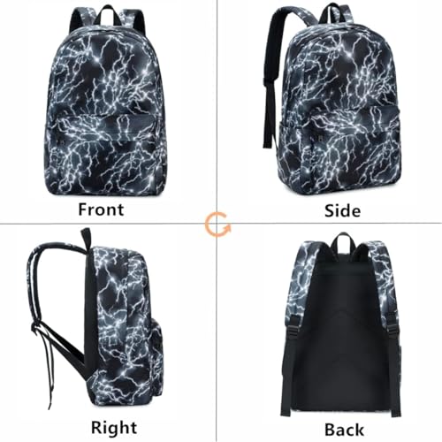 Reapta GH-HJ Boys And Girls School Backpacks Lightning Logo Backpacks Laptop Teen Waterproof Lightweight Backpacks thumb #3