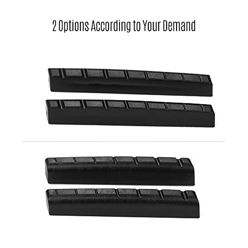 RuleaxAsi 2PCS Sela de porca com fenda plástica preta para peças de substituição de guitarra de 8 co