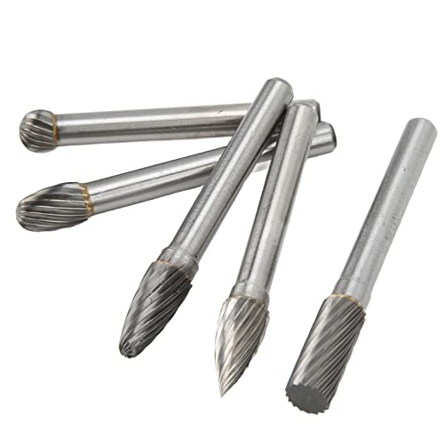 Set de 5 fresas rotativas de carburo de tungsteno miniatura 5