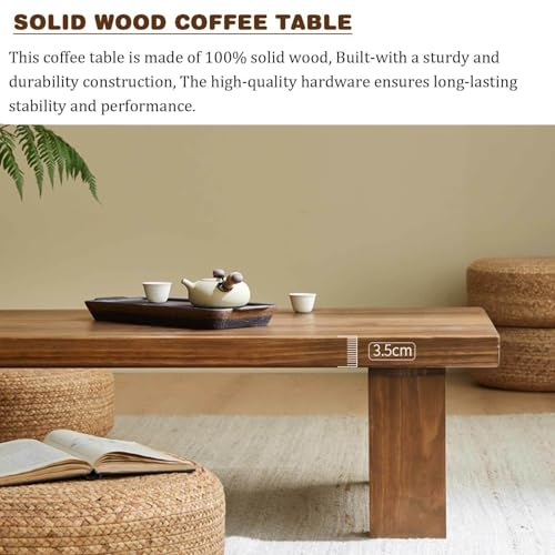 Table basse style chinois table zen kang bois massif 23" - 5
