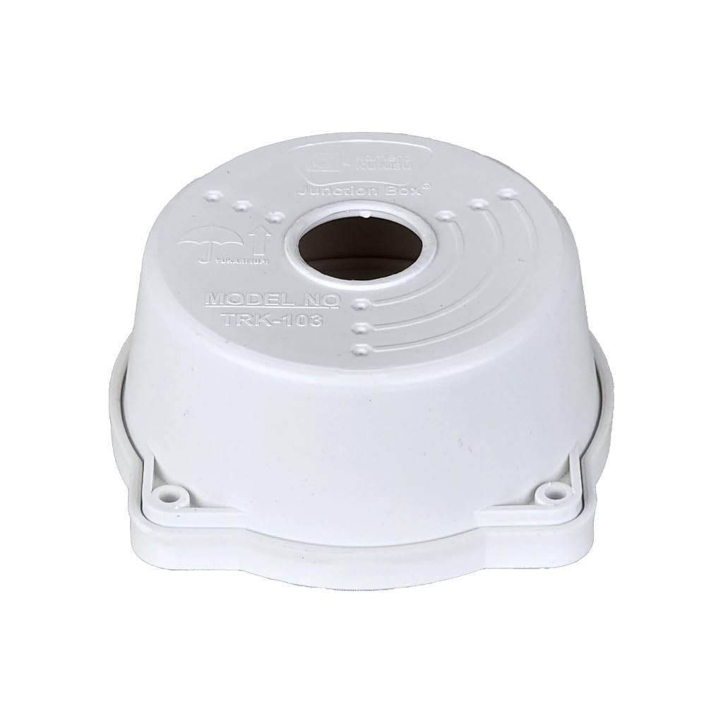 PRO-103-T Universal CCTV Junction Box, White PP5 Plastic, Weatherproof Mini Camera Housing, 3.7x1.85 Inch, UV-Resistant, Indoor Outdoor Mount | (4Pack)