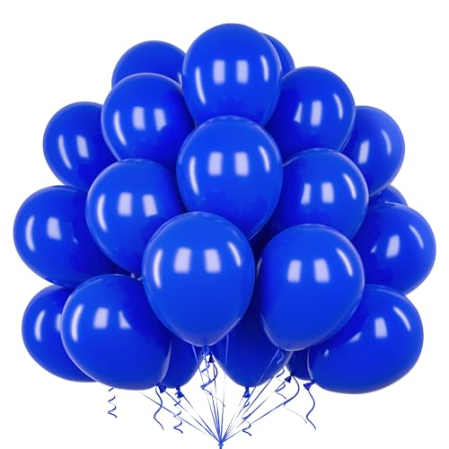 Teselife Ballons Bleu Foncé, 50Pièces 12Pouces Mat Bleu Foncé Latex Ballon Arche Guirlande Garçon Homme Anniversaire Mariage Proposition Valentin Douche...