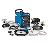 Miller Multimatic 215 PRO Multiprocess Welder – MIG (Steel & Aluminum), DC TIG & Stick Combo, Wire Feed Welding Machine with TIG Contractor Kit & Multi-Voltage Plug