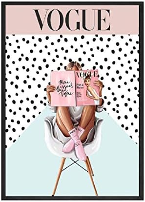 Amazon 黒と白のスポット背景ヴォーグは壁のイラストに印刷します家のための女の子の壁の芸術の装飾フレームなし ウォールステッカー オンライン通販