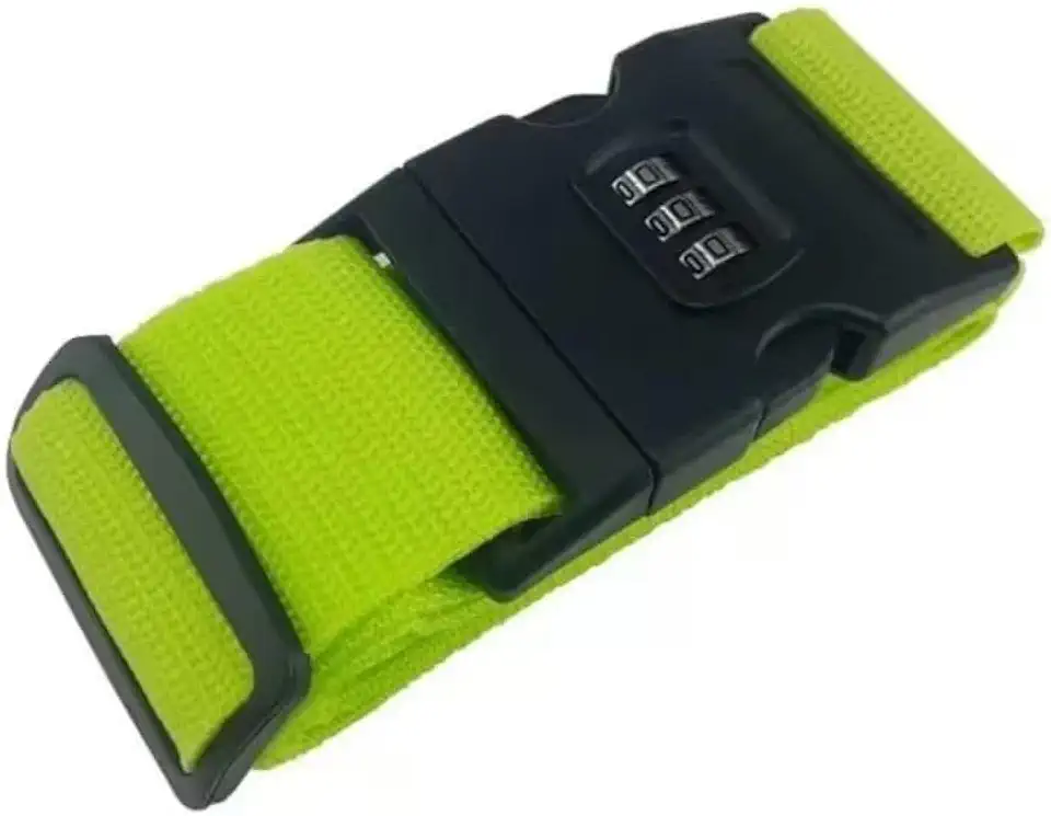 Cinta de Proteção para Mala de Viagem com Segredo e Código (3, Verde)