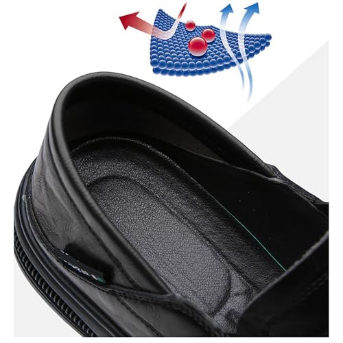 Men's Casual Dress Slip-on Shoes, Comfortable Leather Oxfords, Soft Sole & Breathable Ideal for Office Wedding & Business Occasions3