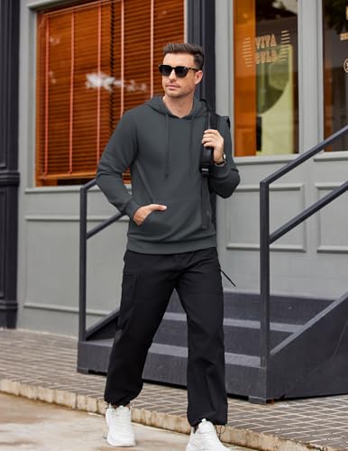 Image of COOFANDY Men's Hooded Pullover Casual Long Sleeve Drawstring Gym Hoodies Sweatshirts with Pocket
