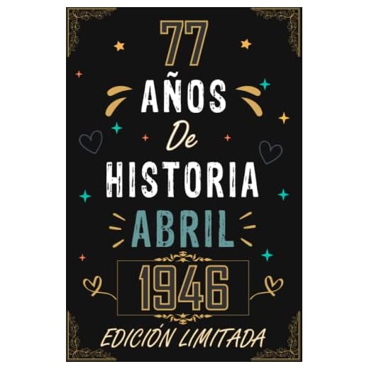 CUADERNO, 77 AÑOS DE HISTORIA ABRIL 1946 EDICIÓN LIMITADA: Regalo de 77 cumpleaños para mujeres y hombres, ideas de 77 cumpleaños... un cumpleaños... ... regalo de 77 cumpleaños para él/ella.
