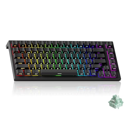 Akko TAC75 Clavier de Jeu Filaire à déclenchement Rapide,interrupteurs magnétiques à Effet Hall,Disposition américaine 75%,fréquence d'interrogation de 8 000 Hz(Noir Brillant, Glare Magnetic Switch)