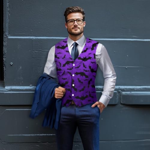 Men's Suit Vest Casual Business Formal Dress Waistcoat Lightweight V-Neck Slim Fit 4 Buttons Vest Jacket3