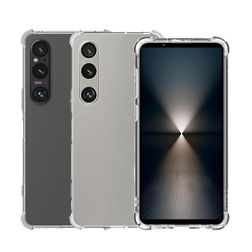 Briacicell For Xperia 1 VII ケース クリア 全透明 TPU ソニーエクスペリア 1 VII ケース 耐衝撃 四隅の厚 指紋防止 擦り傷防止 落下防止 耐衝撃 黄変しにくい 防塵 薄型 柔らかい手触り