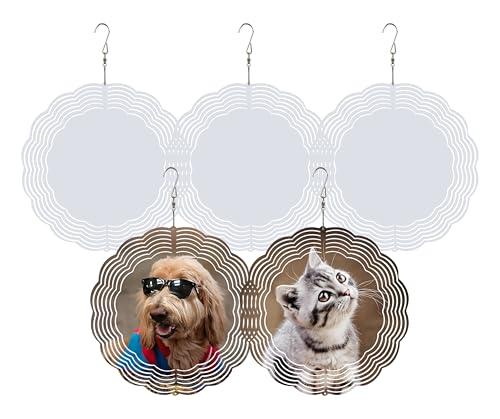 10 Pack 10 Inch Sublimation Wind Spinner Blanks Aluminum Wind Spinner Sublimation Blanks 10 Inch for Indoor and Outdoor Ornaments