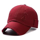 XYIYI Wein Vintage Basecap Verstellbare Distressed Washed Baseball Kappe für Damen Herren