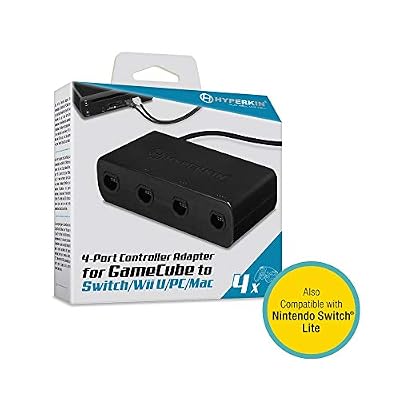 Hyperkin - 4-Port Controller Adapter for Nintendo GameCube Compatible with Nintendo Switch/ Wii U/ PC - Black
