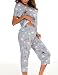 ENJOYNIGHT Schlafanzug Damen Kurzarm Pyjama Set Baumwolle Nachtwäsche