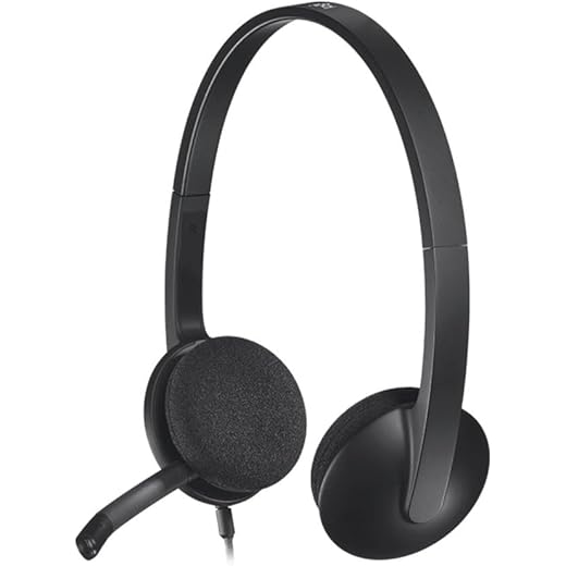 Logitech H340 Stereo Headphones with Mic - Black