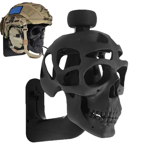 Soporte de casco de cráneo gótico colgador de pared para accesorios de moto 2