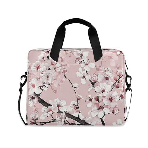 Maletín para portátil ALAZA con diseño floral blanco miniatura 1