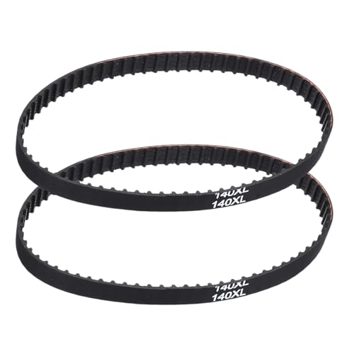 PATIKIL Rubber Timing Belt 140XL 70 Teeth 10mm Width Black 2pcs