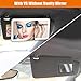 Car Vanity Mirror, with 3 Light Modes & 60 LEDs - Rechargeable Dimmable Clip-on Rear View Sun-Shading Cosmetic Makeup Mirror, Universal for Car SUV (Black, 2 Pack)