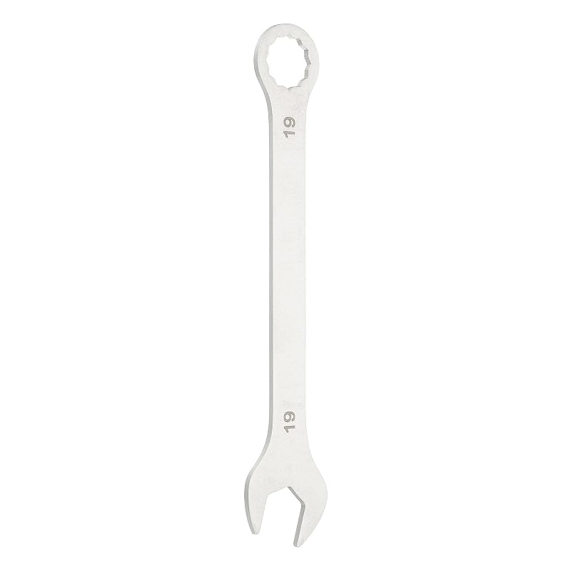 Chave combinada ultrafina HARFINGTON 19 mm métrica, sextavada de 12 pontos e boca aberta em aço inoxidável, 21,5 cm