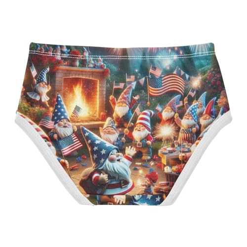 4th July Gnomes America Girls Underwear Toddlers 2t Cotton Panties Little Girl Colorful Kids Briefs Undies2