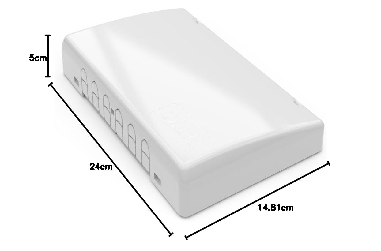 WAGO Puszka łącząca do przewodów płaszczowych, rozdzielacz obiegu grzewczego, rozgałęźnik seria 221, maks. 4 mm² zaciski bez zacisków łączących (1 sztuka), biała