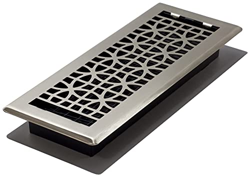 Decor Grates ECH412-NKL, Eclipse Floor Register, 4x12 Inches, Brushed Nickel by Decor Grates - Used condition - CA$7.26