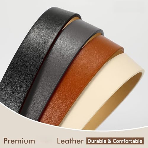 4 Pack Women's Thin Leather Belts - Skinny Gold Buckle Waist Belts for Jeans and Dresses4