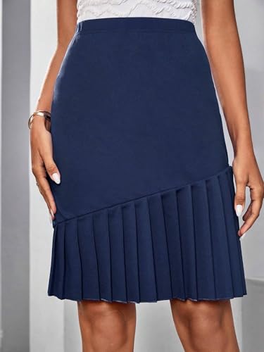 Trend Women's Summer Basic Skirt Elegant Solid Color Pleated Skirt For Spring Summer For Beach3