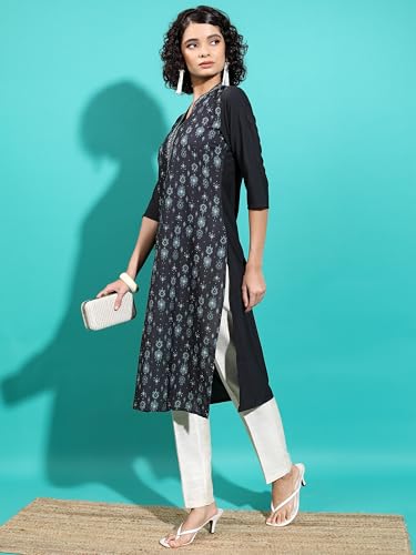 Image of Vishudh Women's Kurta | Regular Fit | Trendy Ethnic Top for Everyday Comfort