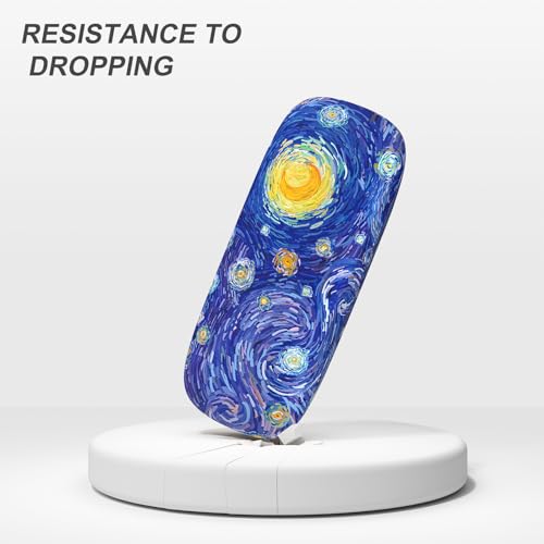 Image of Eyeglasses Case, Portable Hard Shell Protective Case for Glasses, Eyeglass Holder Box for Women with Cleaning Cloth