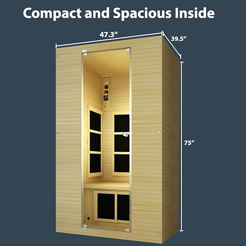 JNH Lifestyles Joyous Flex 2 Person Low EMF Far Infrared Sauna with Reversible Door - Image 6